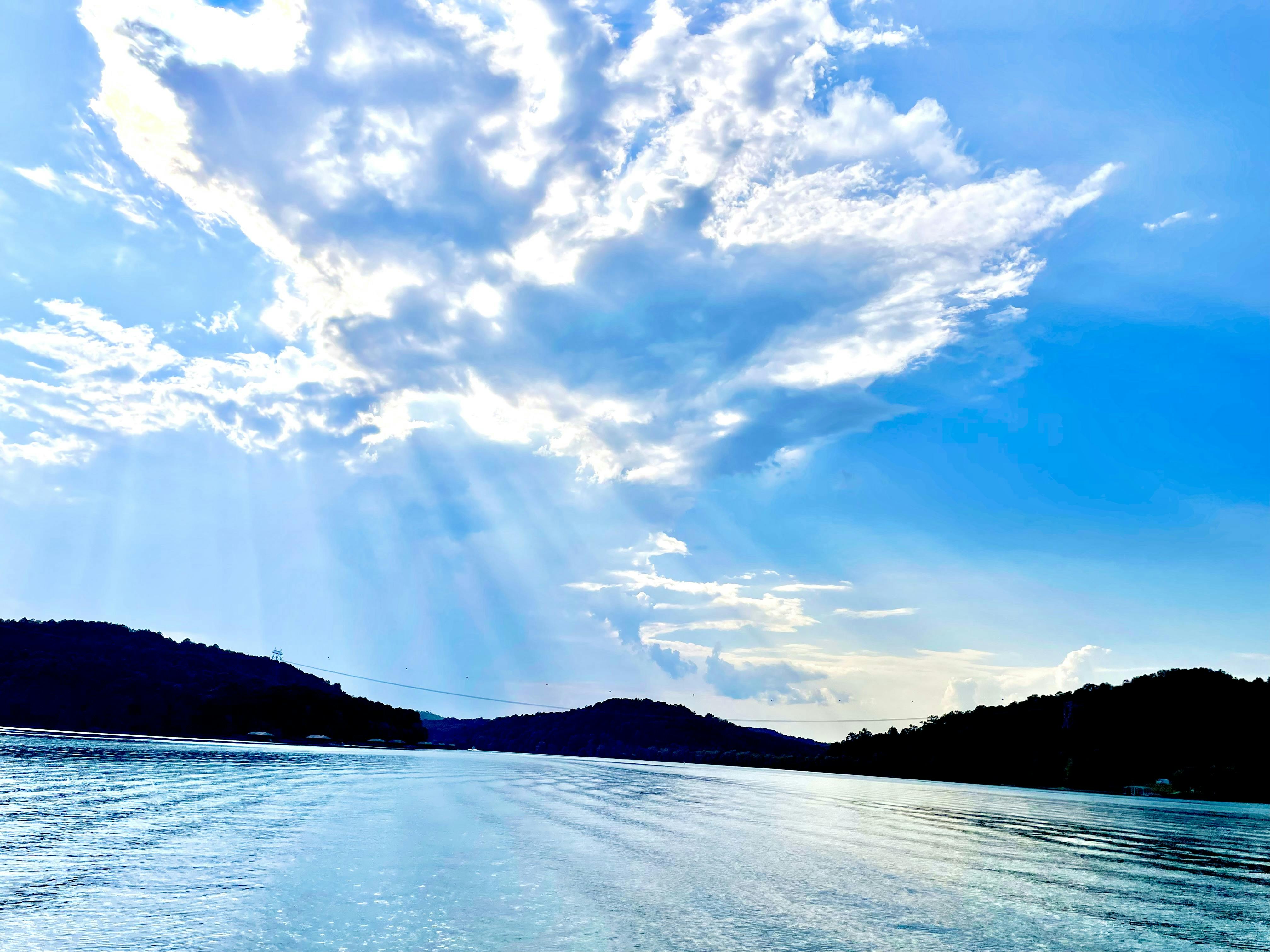 A view of the lake in the Georgia mountains