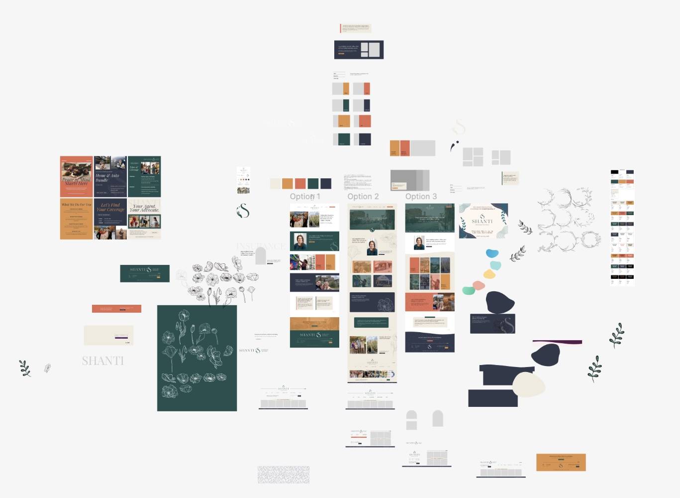 screenshot of a homepage design mid-process