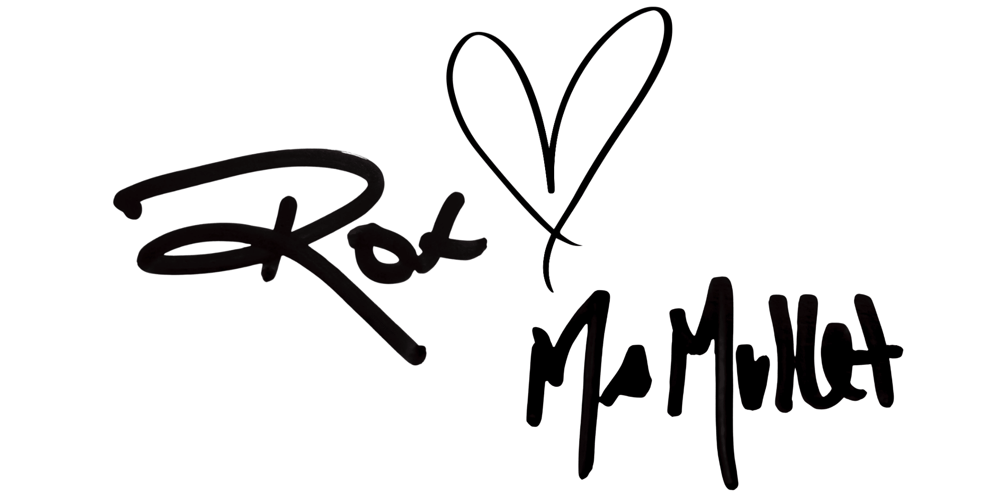 Rox and Ms. Mullet's signatures with a heart