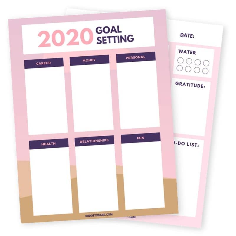 Free Goal Planning Worksheet Goal Setting Printable Pdf Template For Budgetxbabe