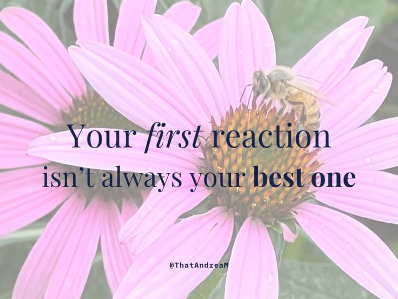 Your first reaction isn't always your best one