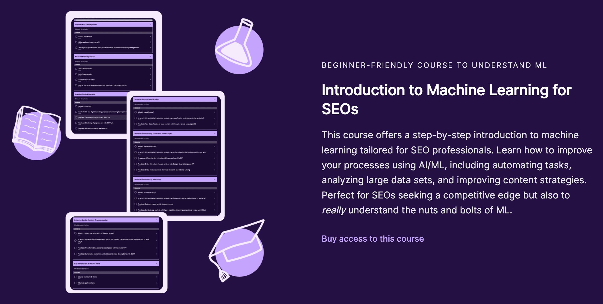 Introduction to Machine Learning for SEOs Course