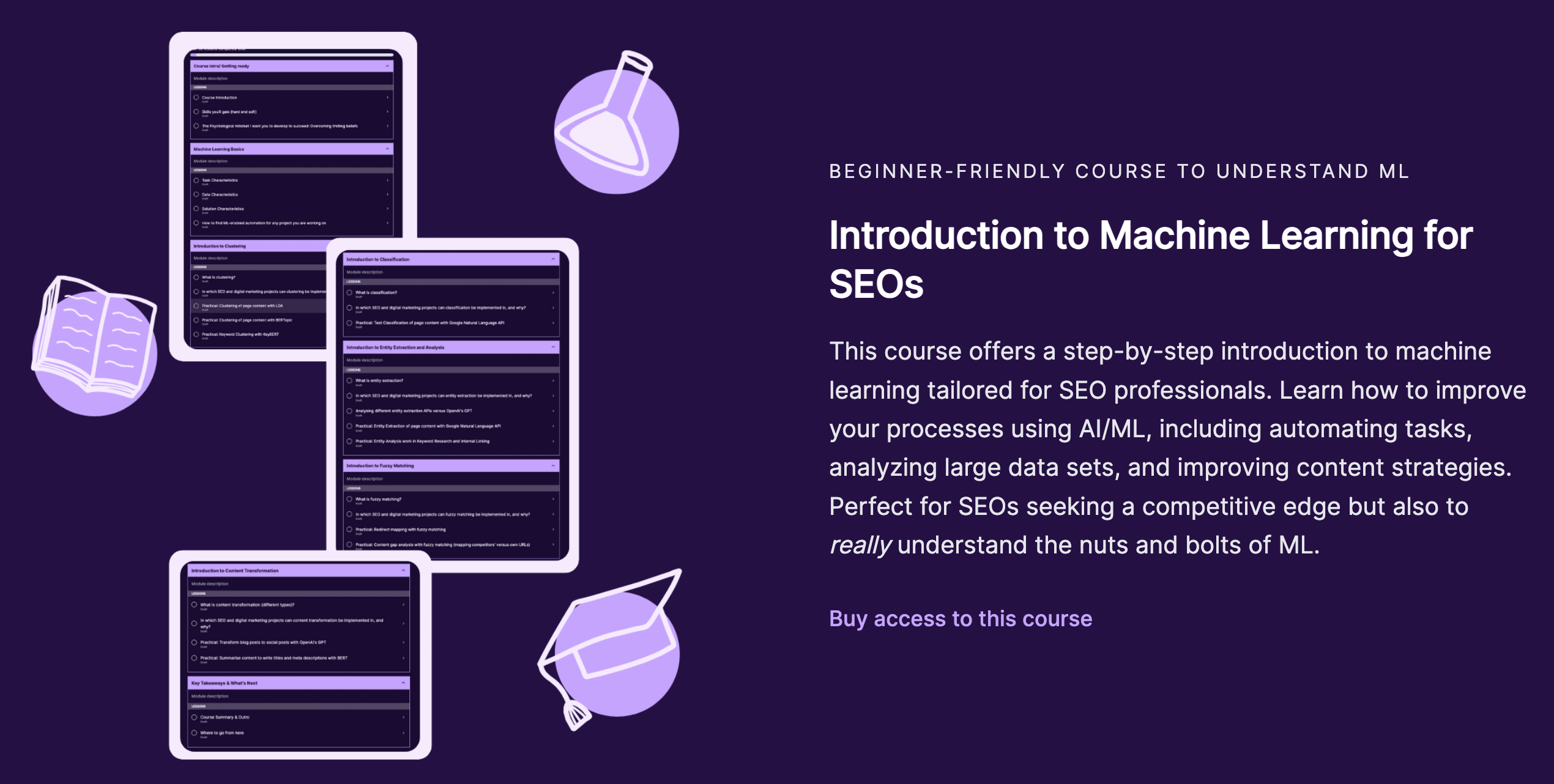 Introduction to Machine Learning for SEOs Course is Live (MLforSEO academy)