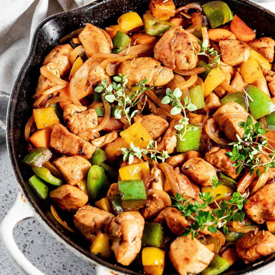 Chicken and veg one pan dinner