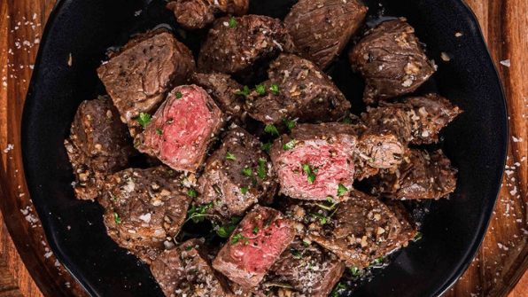 Air Fryer Garlic Butter Steak Bites Recipe