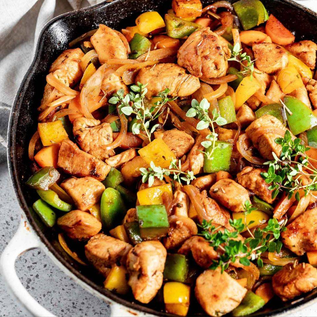 One pan chicken and veg
