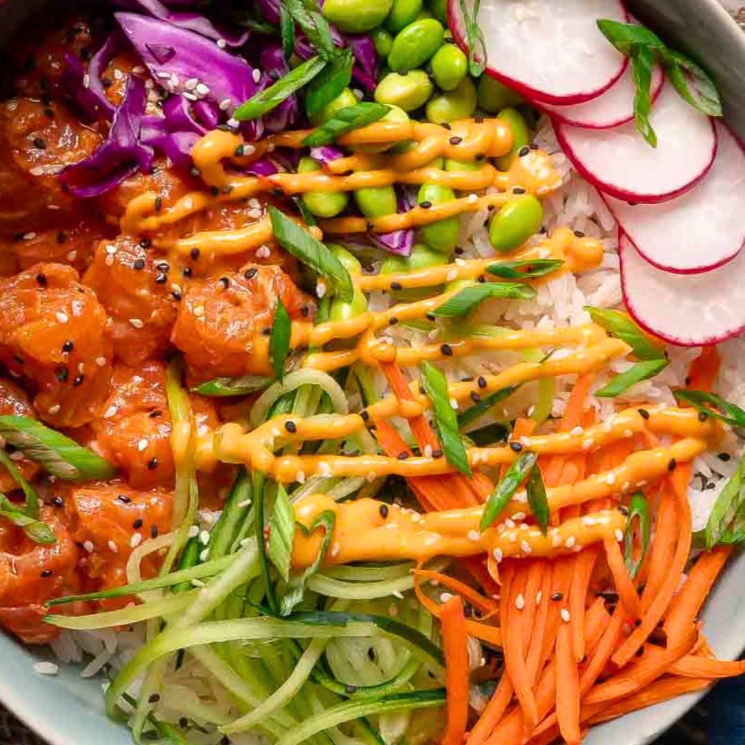 Salmon poke bowl