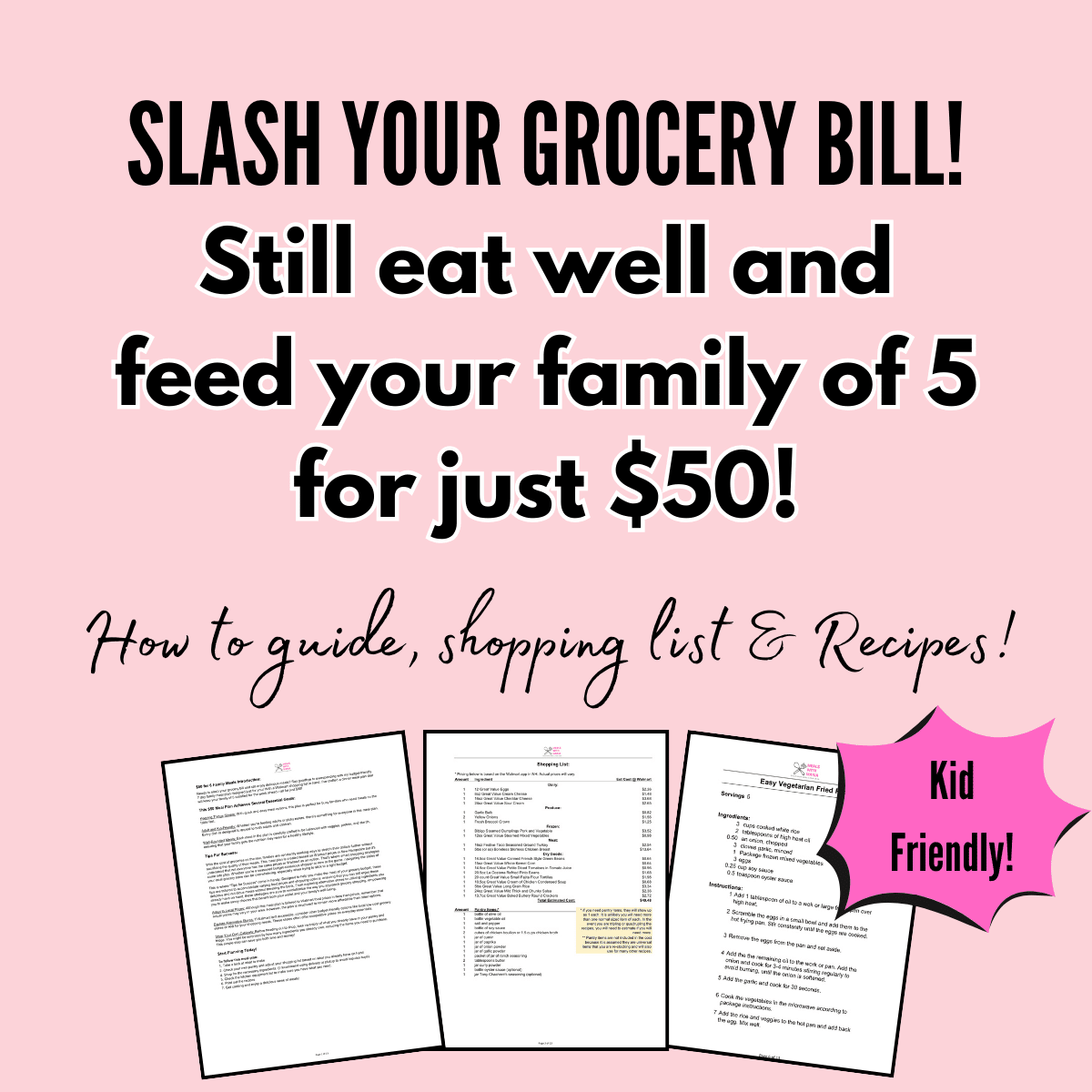 $80 Grocery Budget Meal Plan With New Tips and Tricks to Save More in