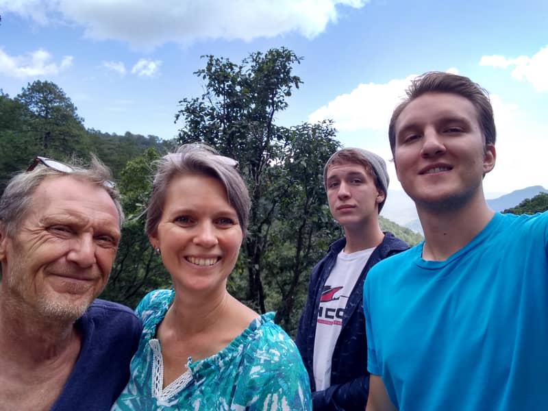 My family- my husband Trä and my two sons (18 and 23)
