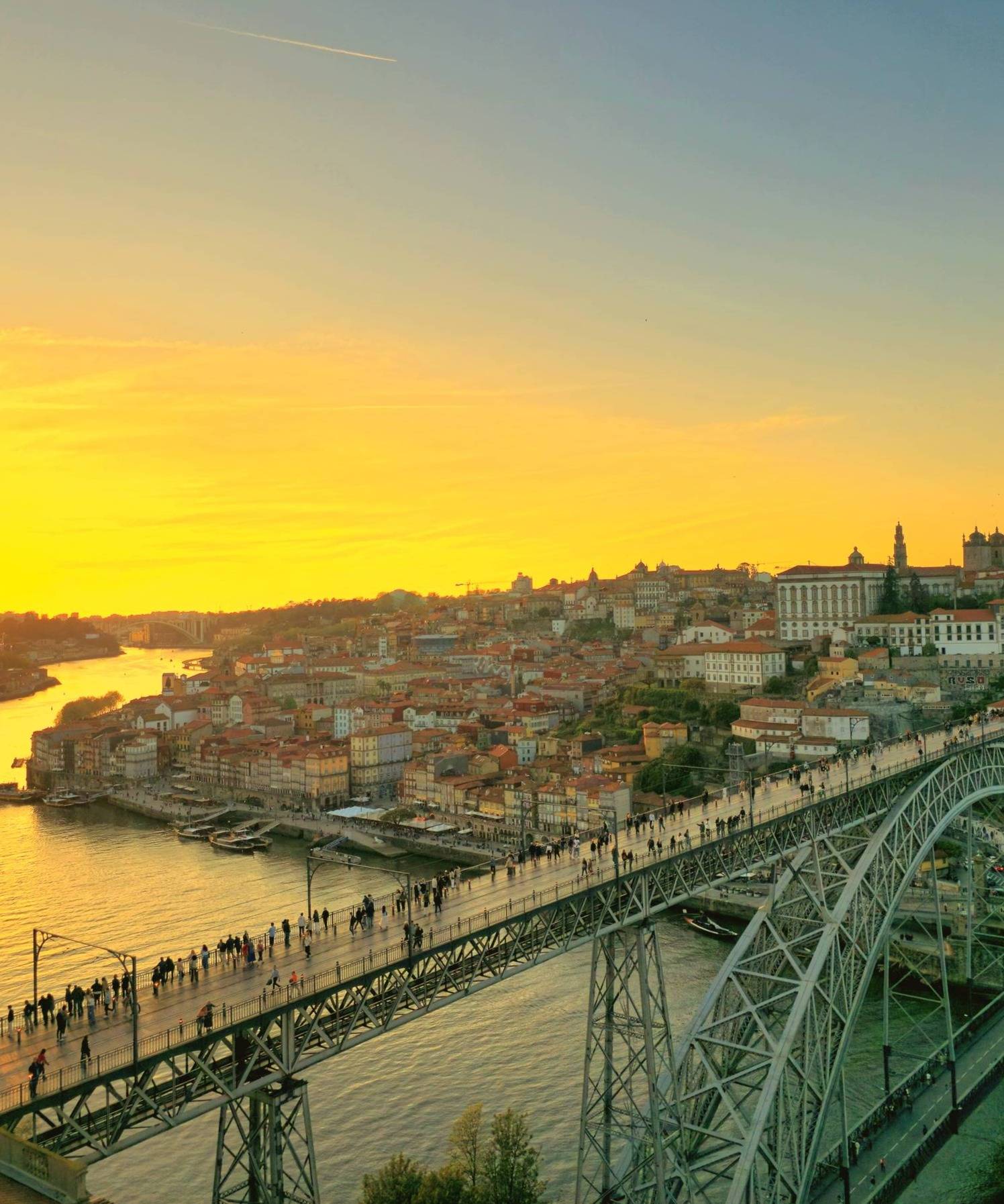 The beautiful Sunset View of Porto