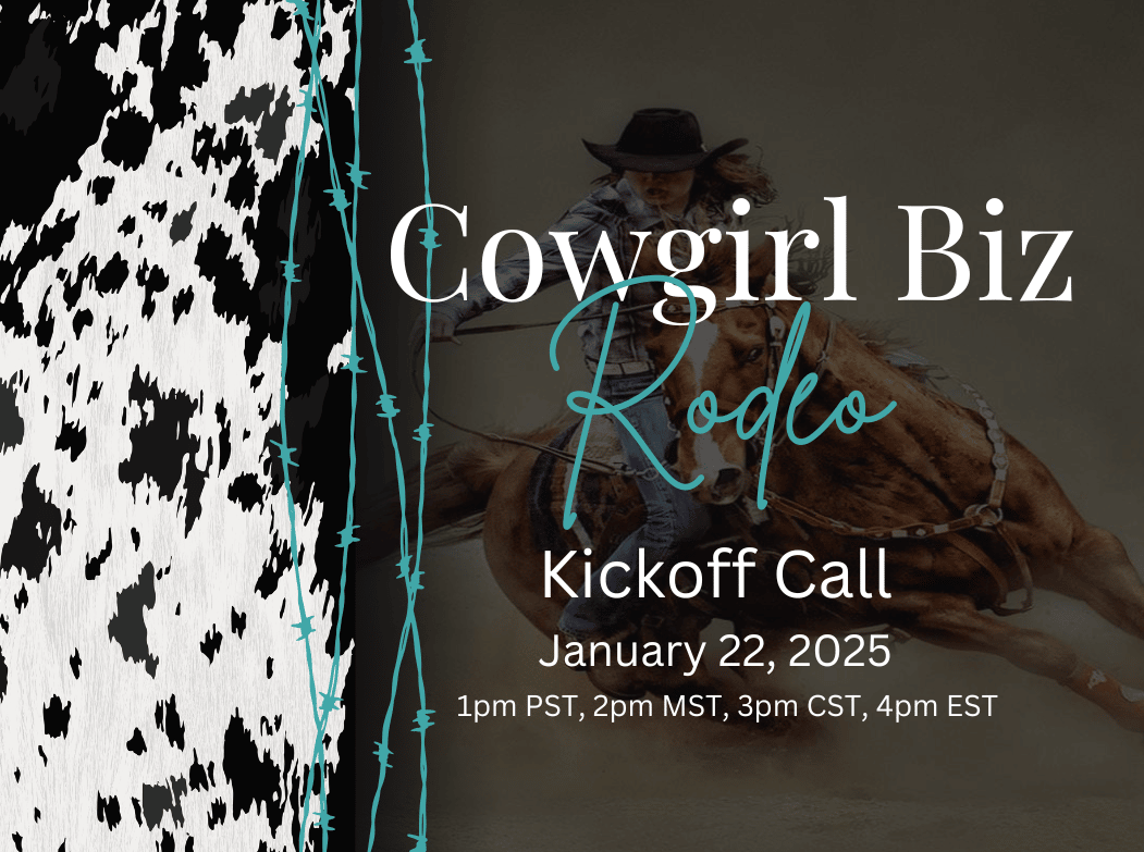 Cowgirl Biz Rodeo kickoff call banner