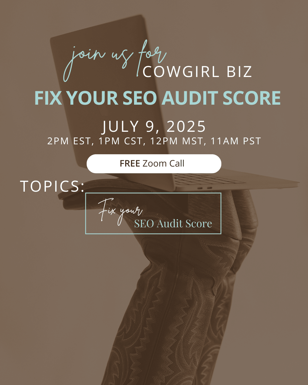 Free Workshop:  Learn How to Fix Your SEO Audit Score
