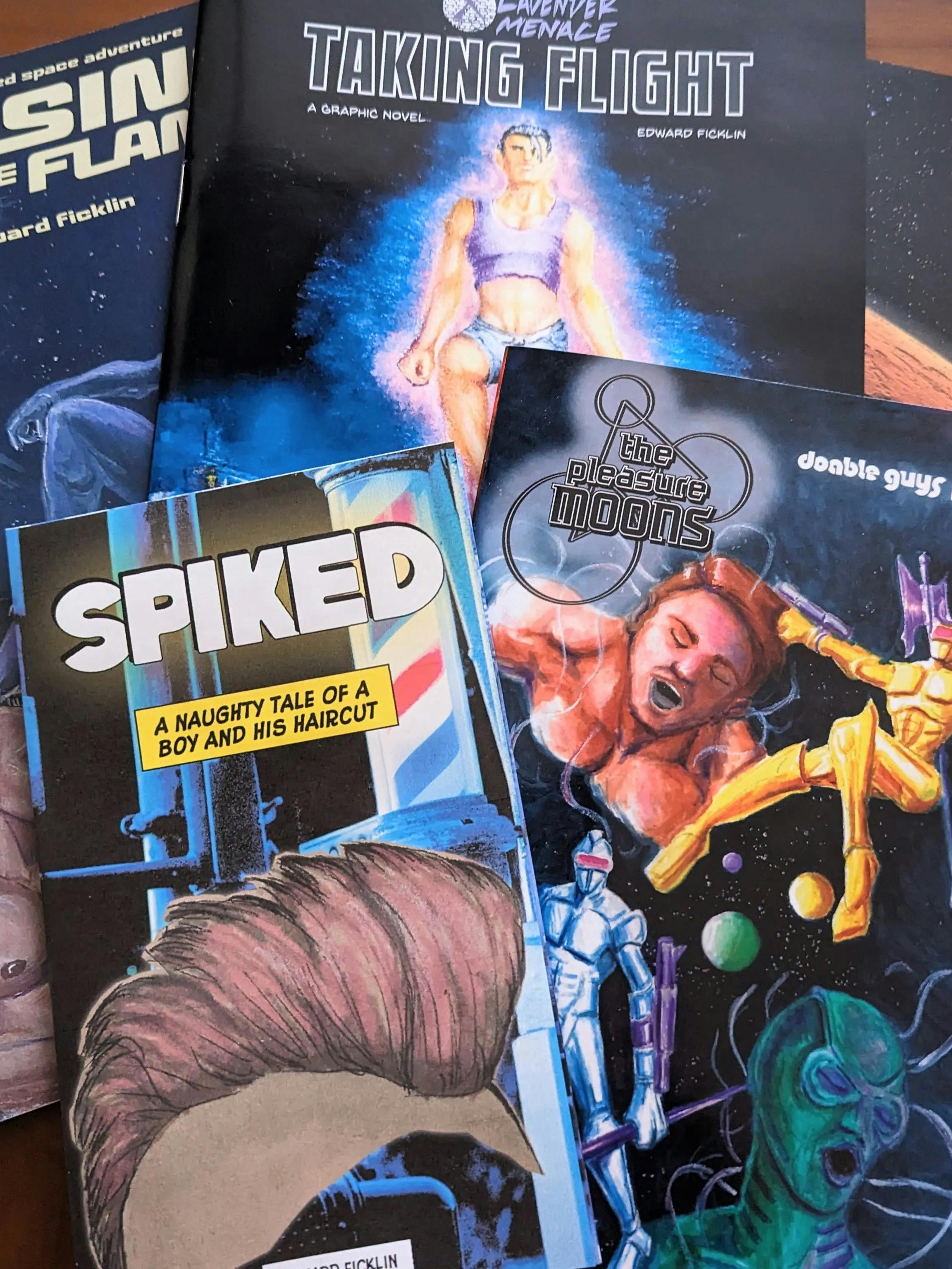 selection of comic books