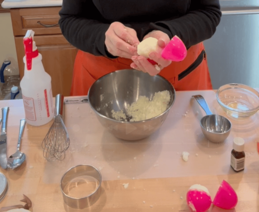 Making bath bombs... without a key ingredient!
