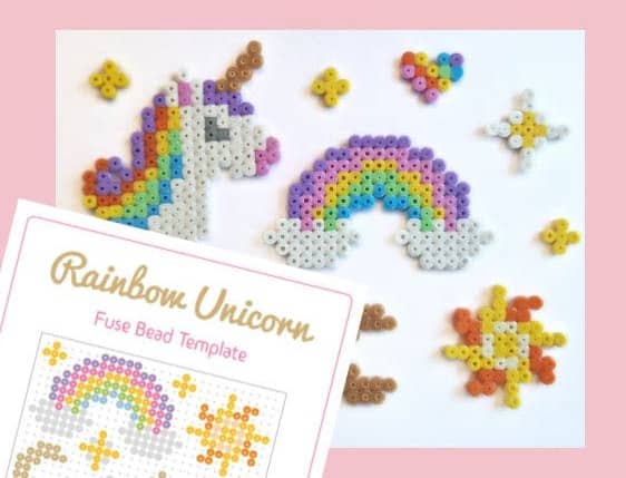 Rainbow Unicorn Perler Bead Patterns - That Kids' Craft Site