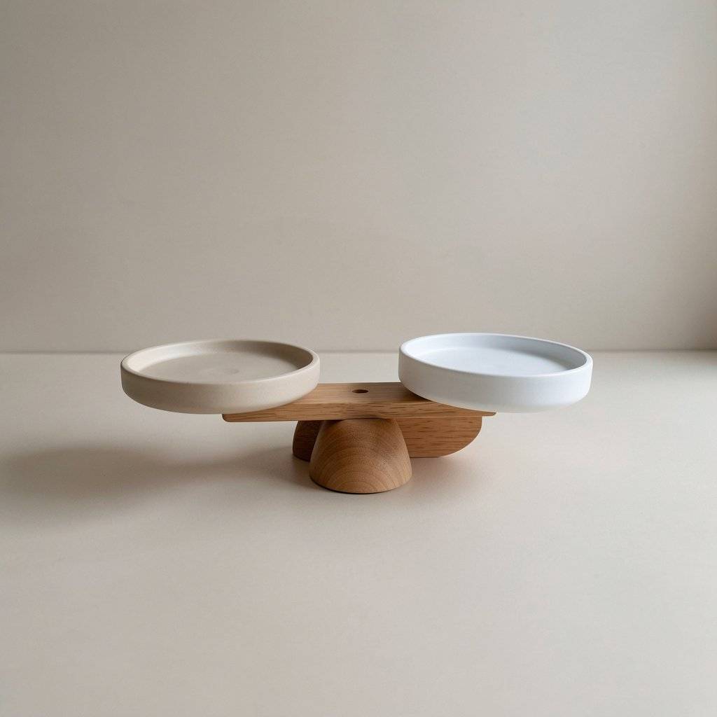 A wooden scale