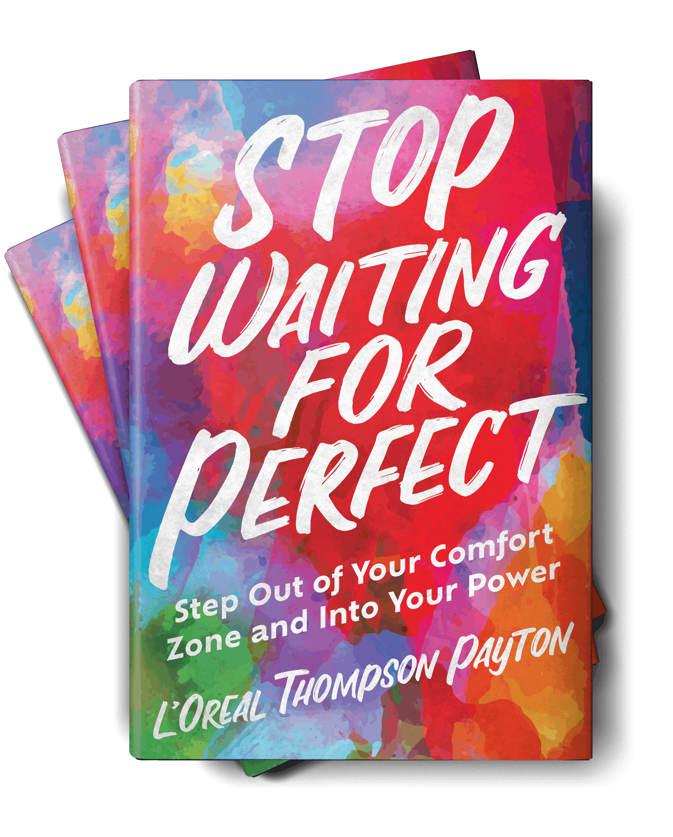 Stop Waiting for Perfect has a multicolored cover with the title in white text.