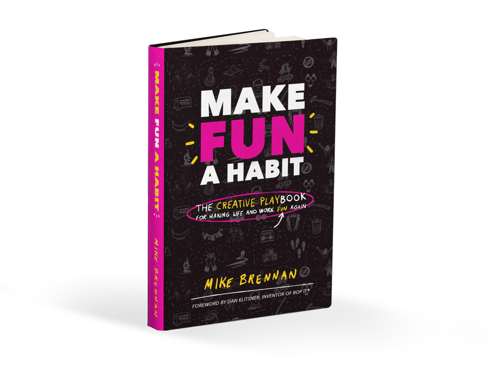 The cover of Make Fun a Habit features illustrations, bold lettering, and bright pops of color.