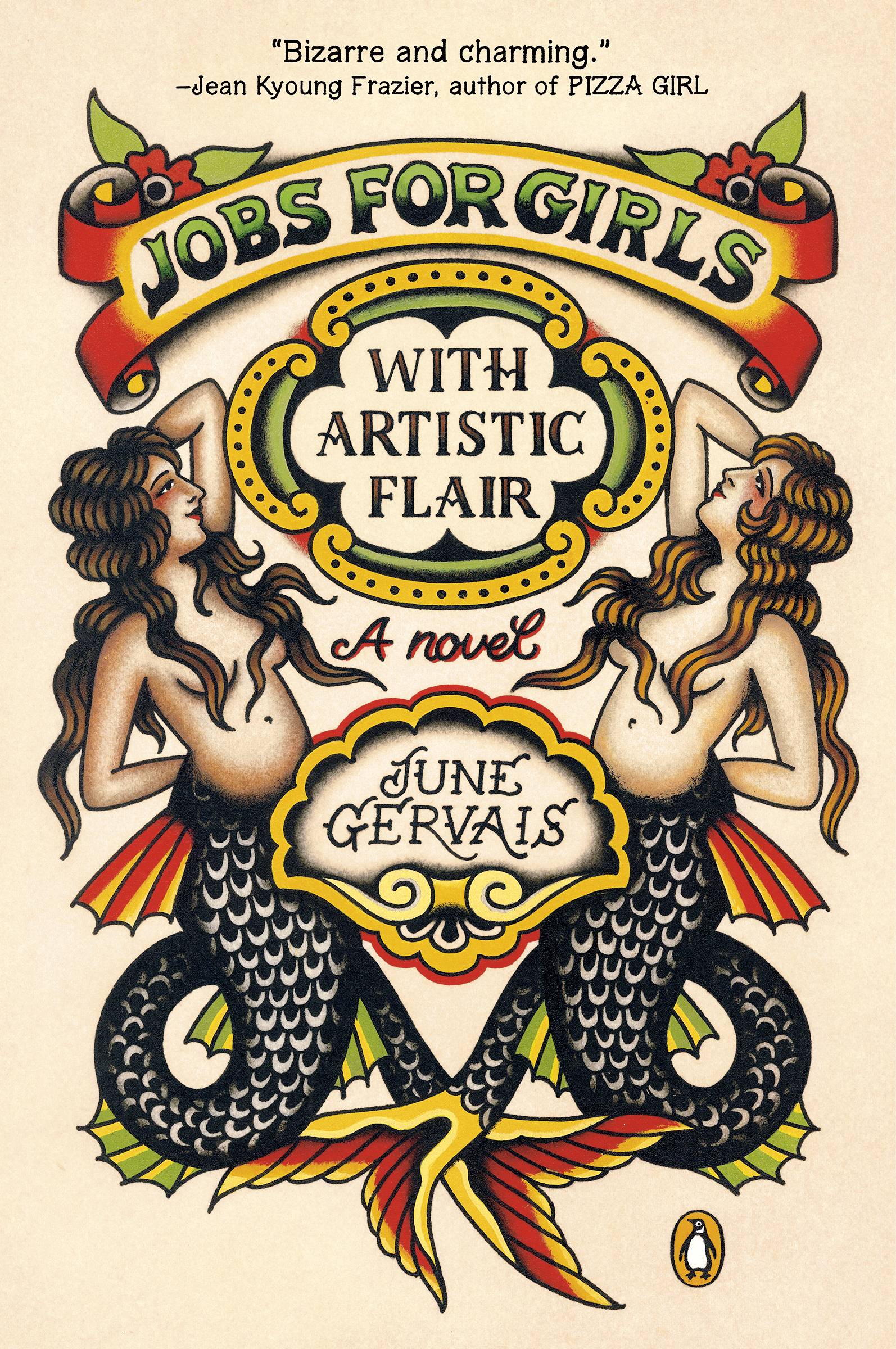 The cover of the book features classic tattoo-style mermaids