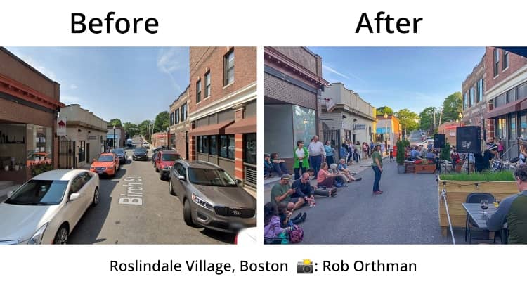 roslindale village people over cars