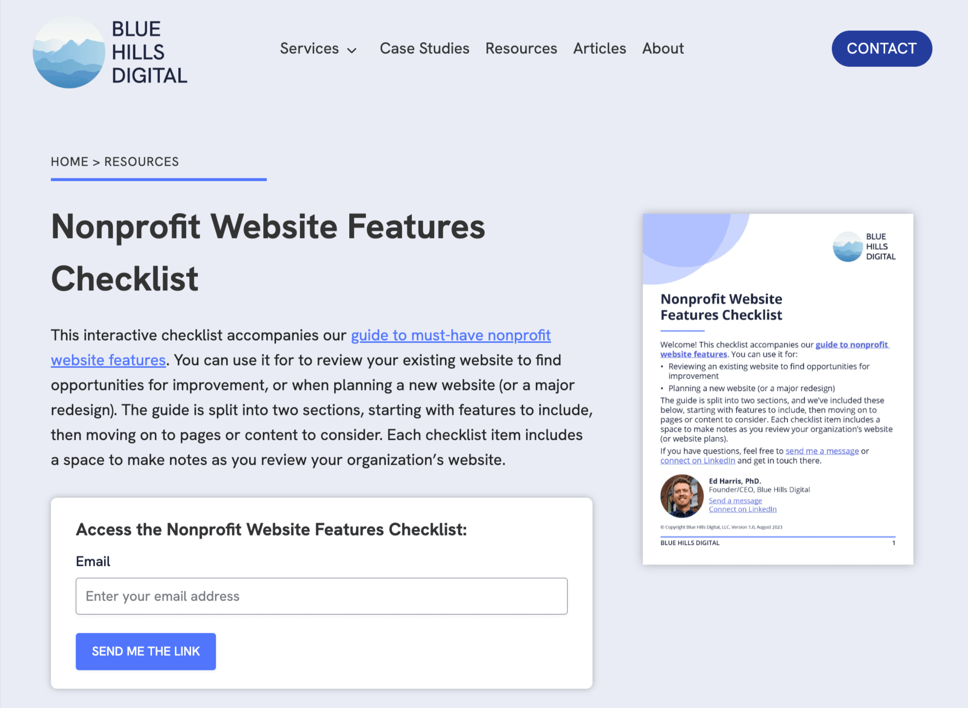 Screenshot of a downloadable resource page