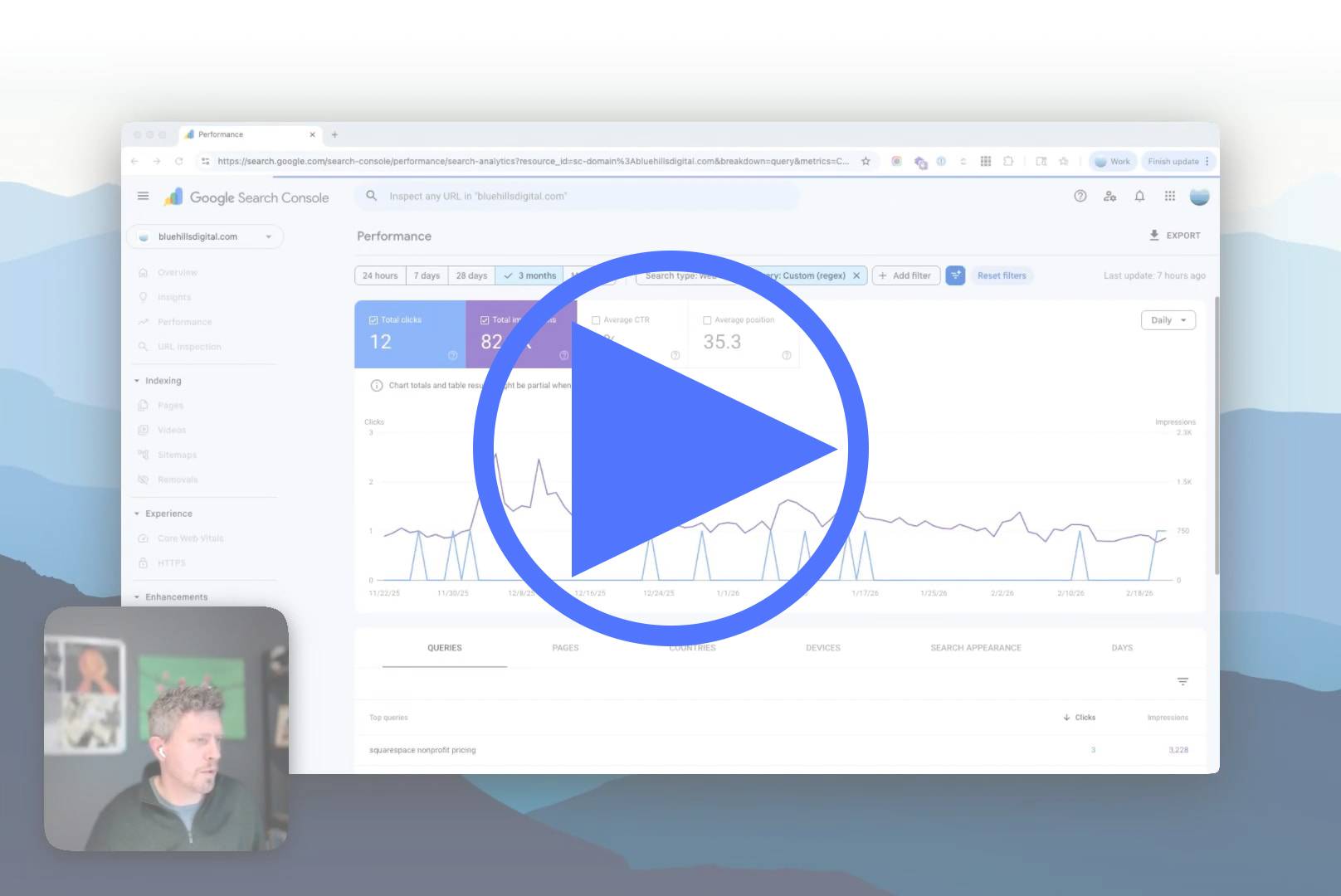 Video cover showing the a demo video with Google Search Console