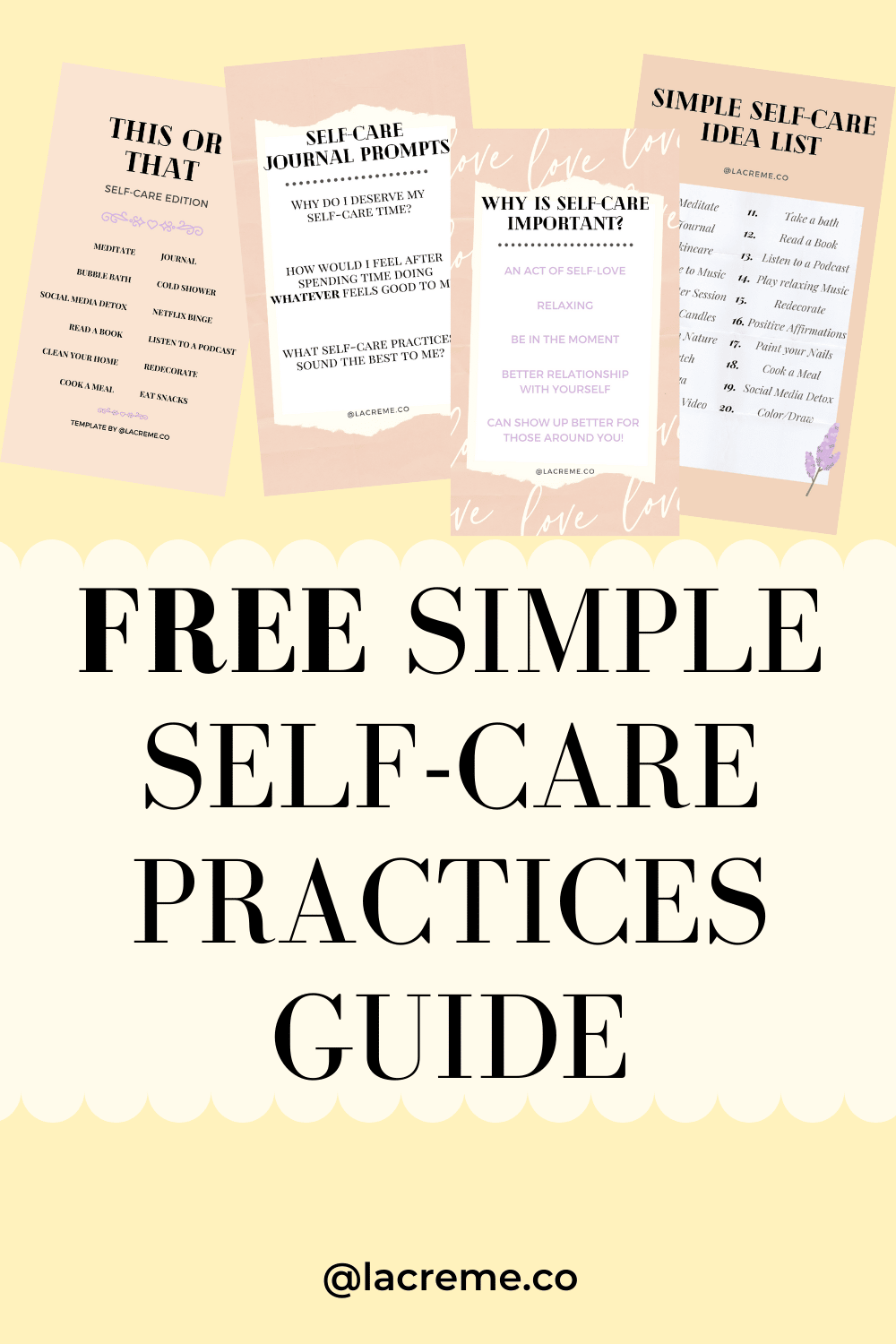 simple self-care practices guide Freebie