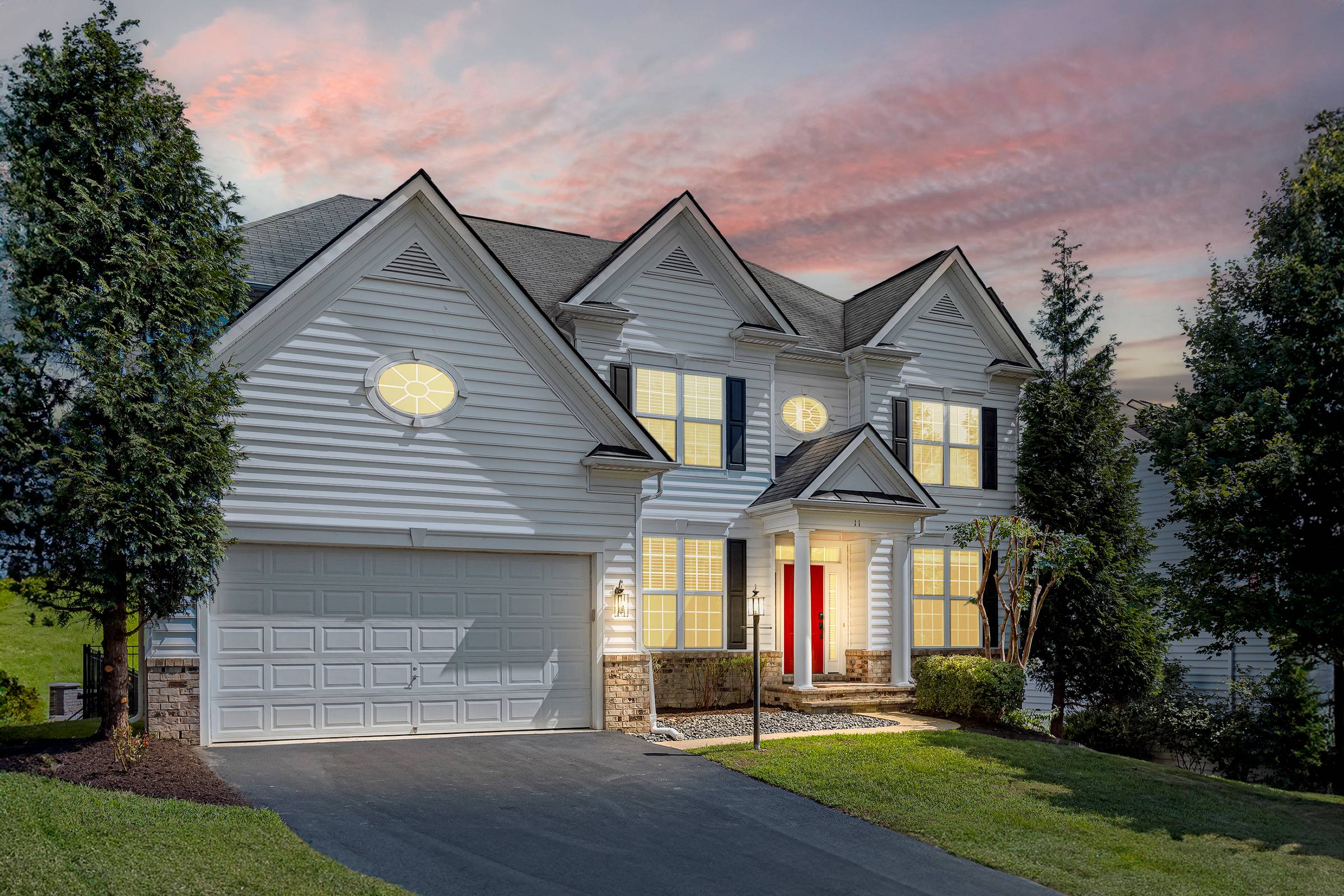 Twilight image of a home for sale in Stafford, Virginia