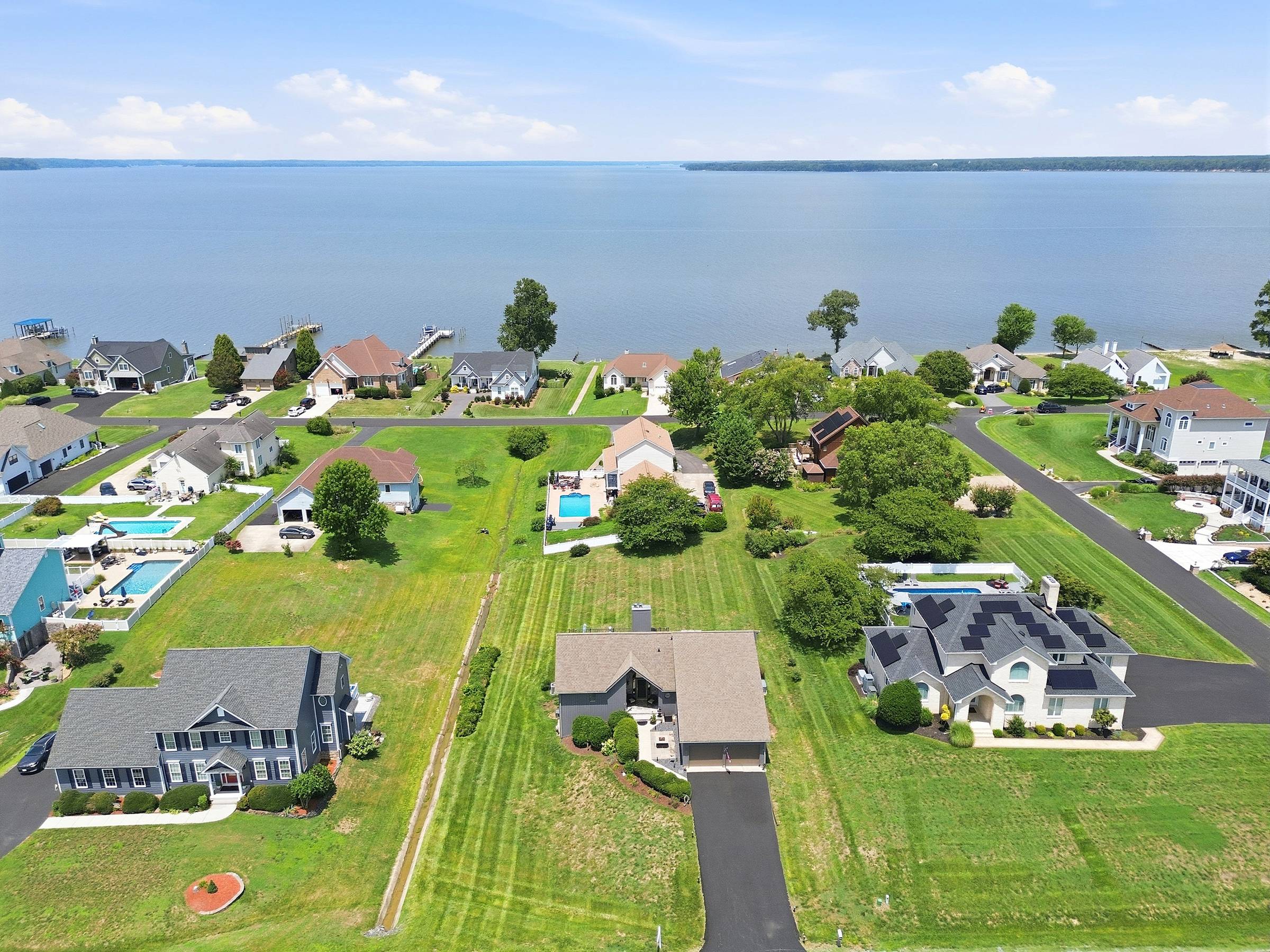 Drone shot featuring 6495 Tides road in King George, VA