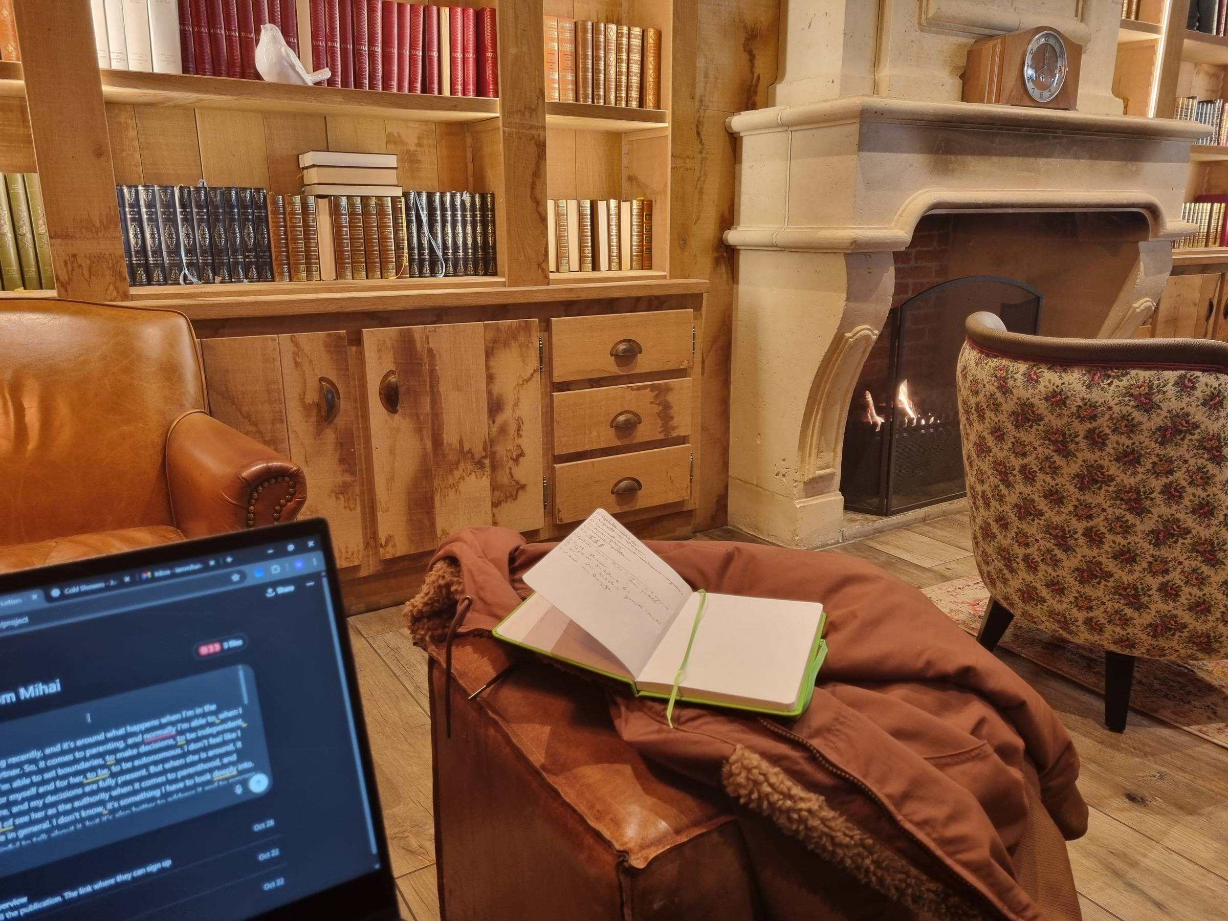 The cozy cafe I'm working from this morning