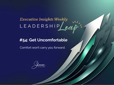 Leadership Leap Issue 54 – Get Uncomfortable cover with theme of growth and resilience