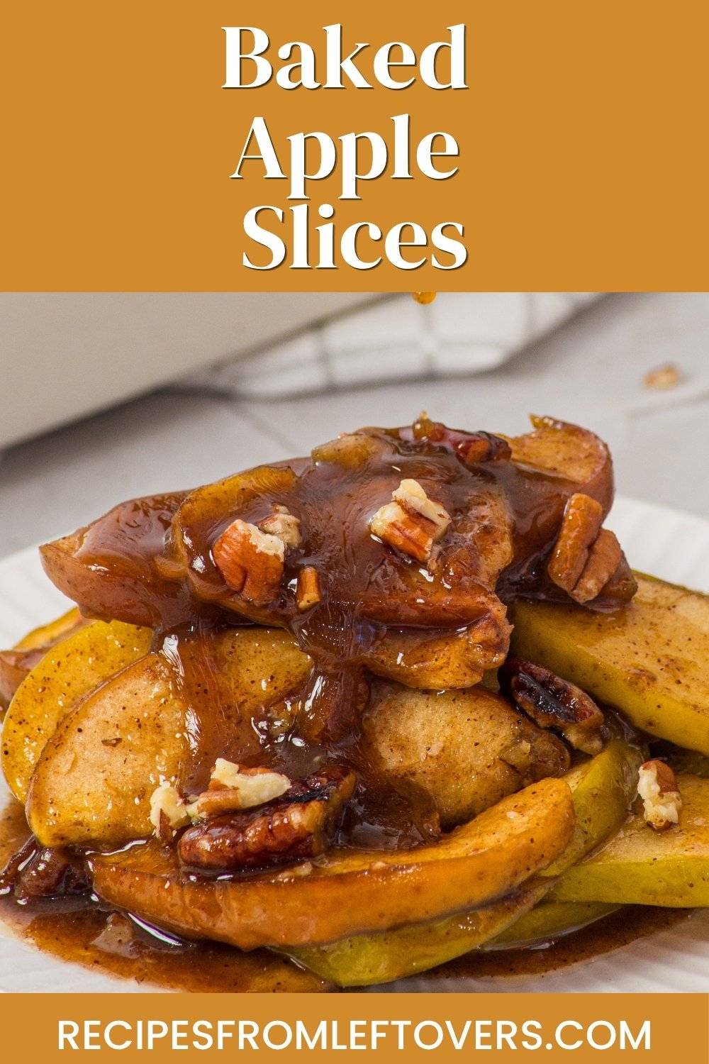 Baked apple slices
