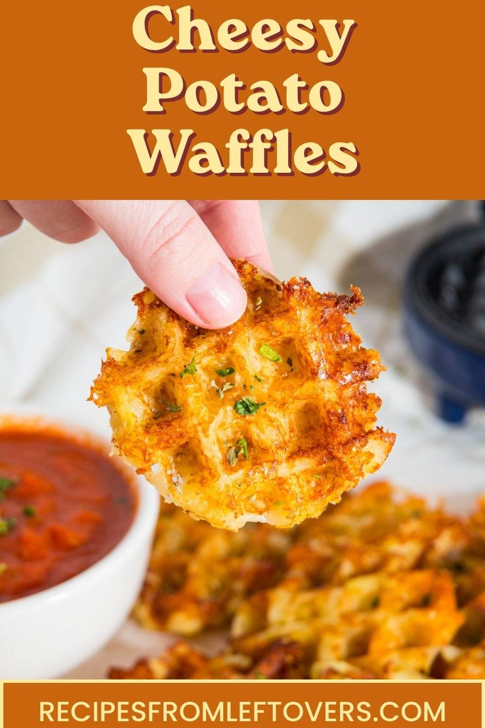 Cheesy potato waffles