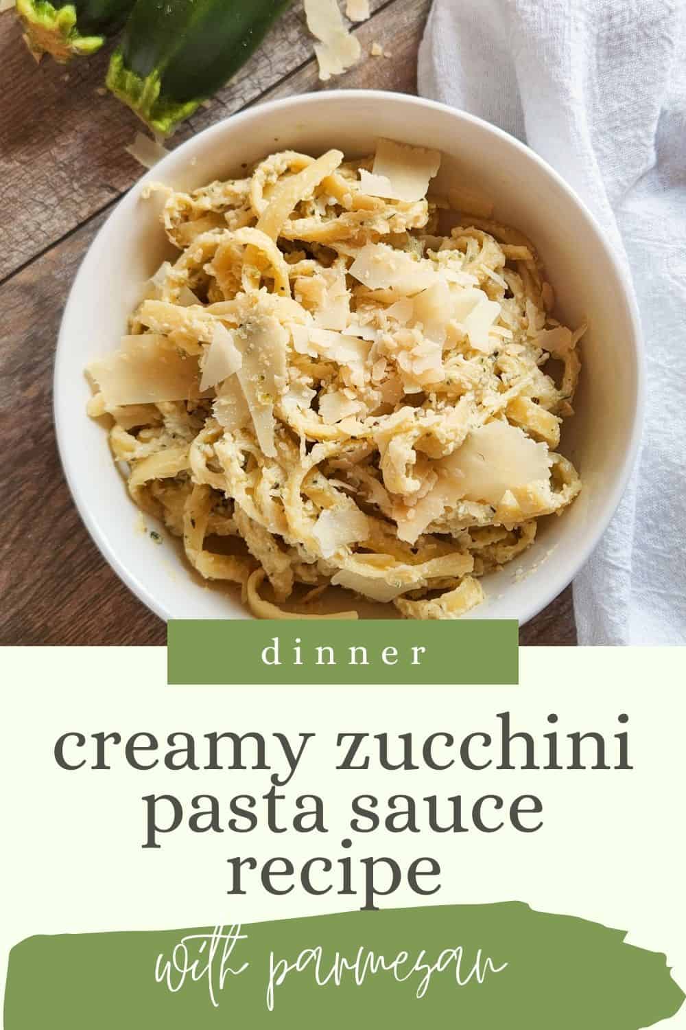 Creamy zucchini pasta sauce