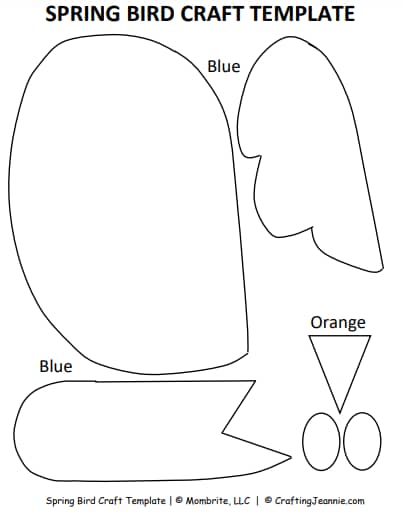 bird outline for craft