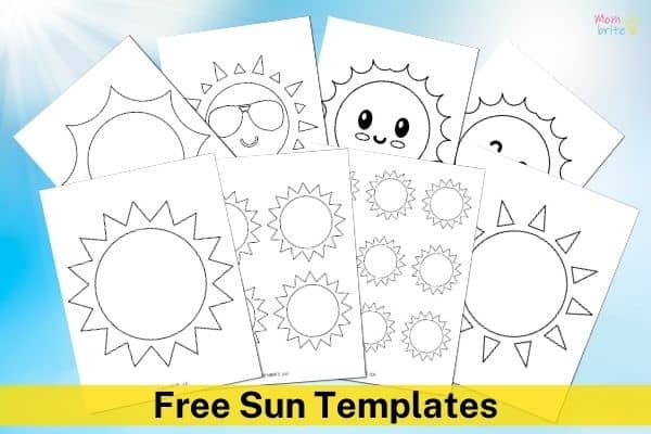 sun stencil printable