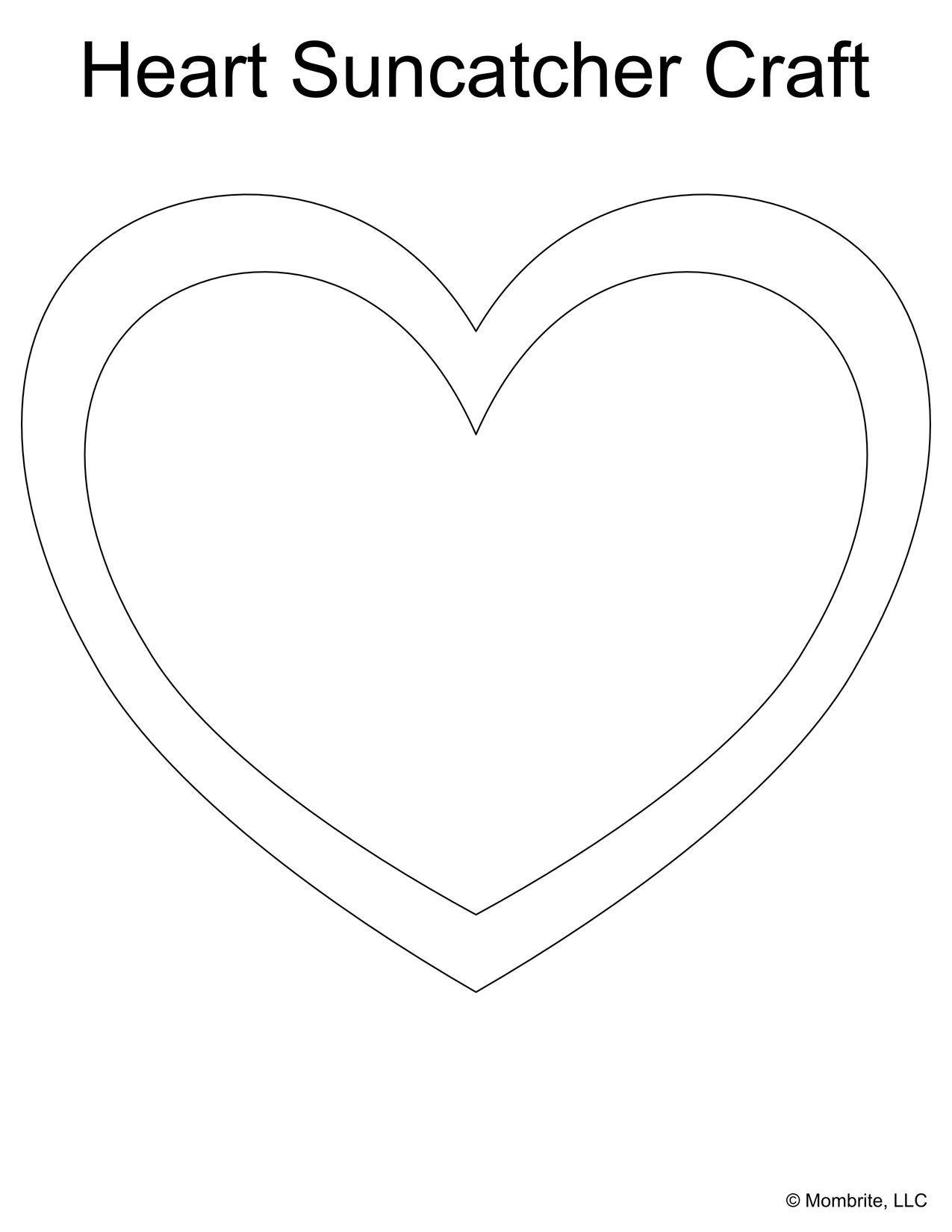 Free Heart Suncatcher Template