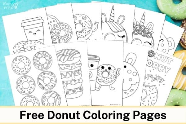 chocolate covered donut coloring pages