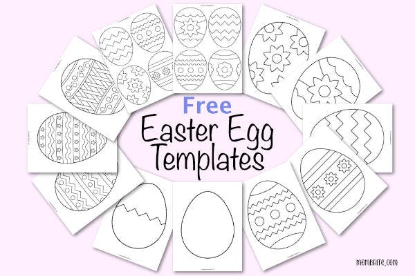 Free Printable Easter Egg Templates And Coloring Pages Mombrite