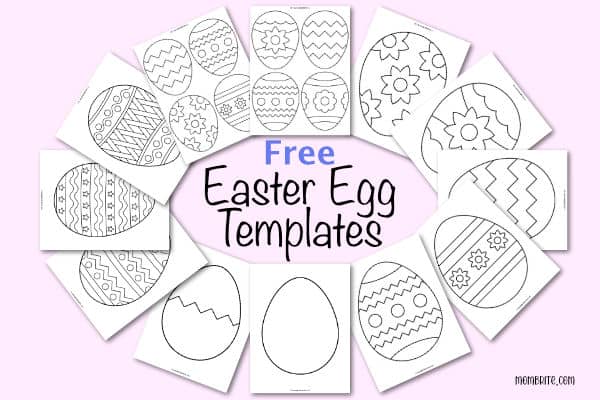 Cutest Printable Easter Egg Craft Template & Egg Coloring Pages