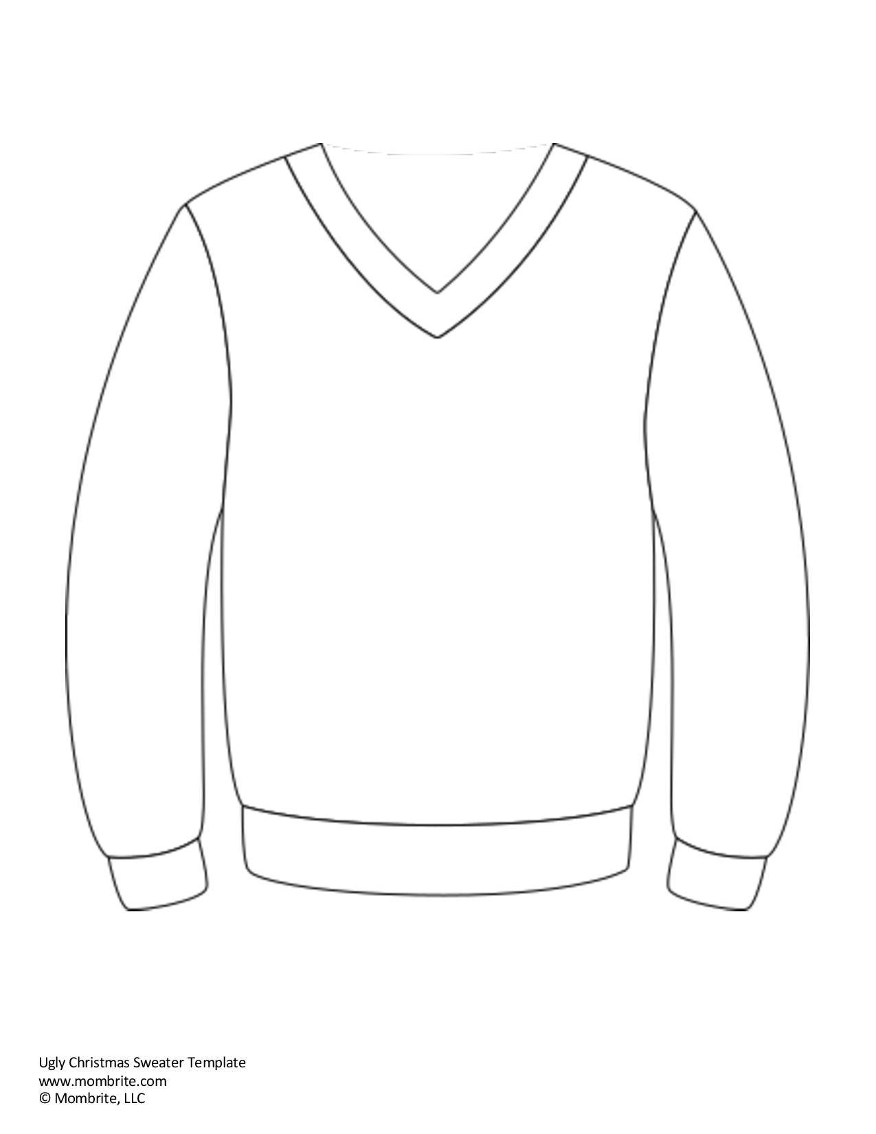 Printable ugly sweater online template