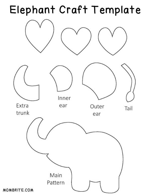 Elephant Craft Template