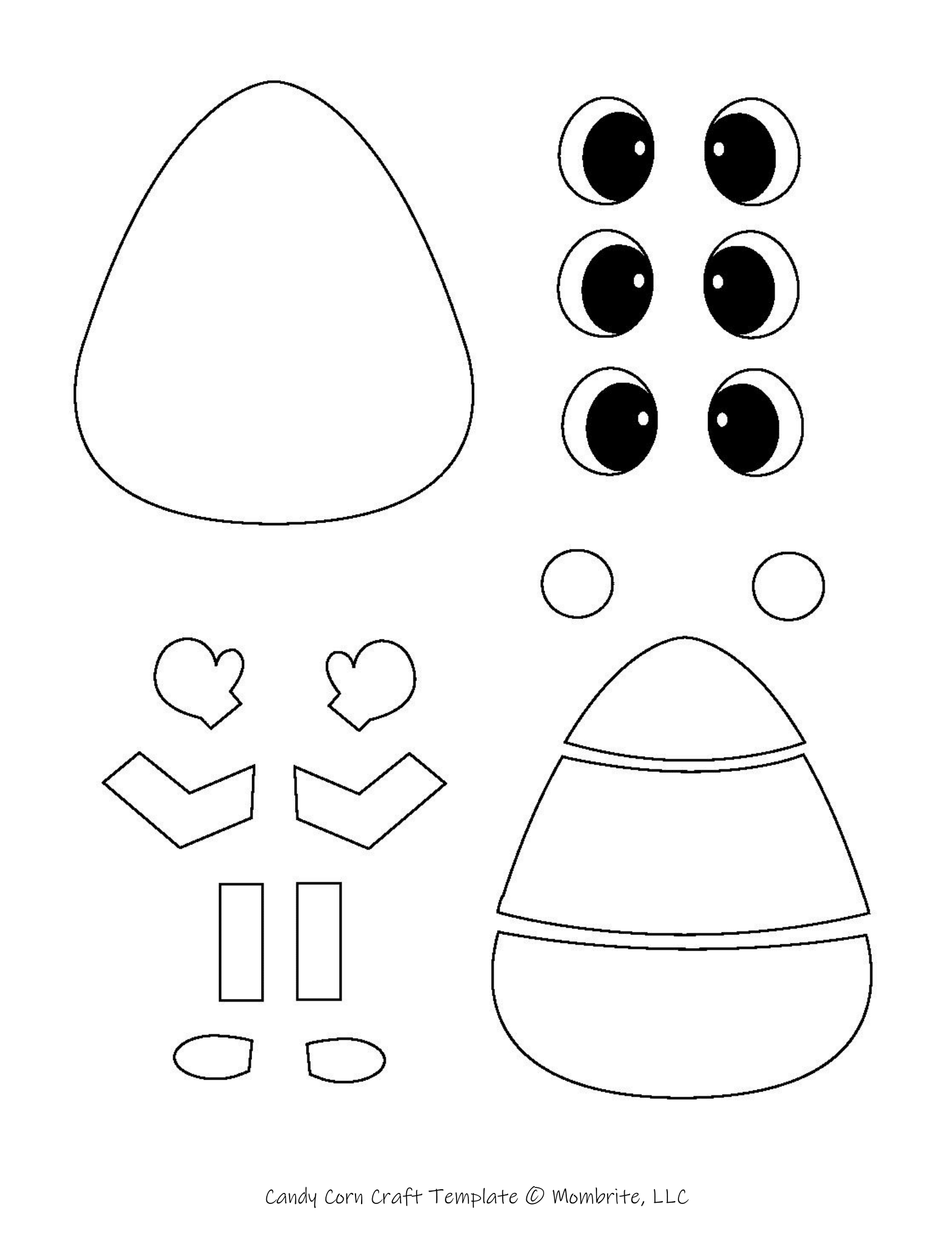 Free Candy Corn Craft Template