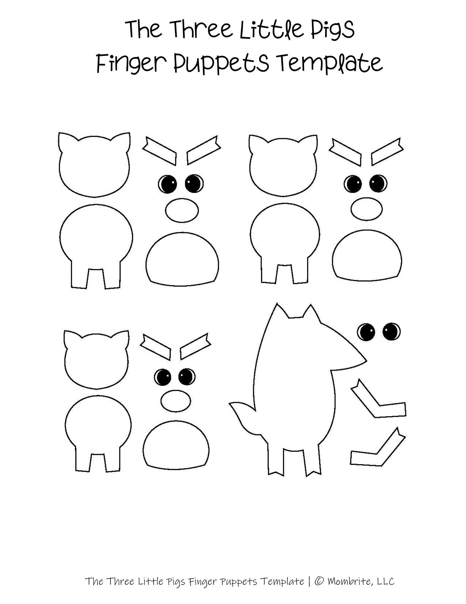 free-the-three-little-pigs-finger-puppets-template