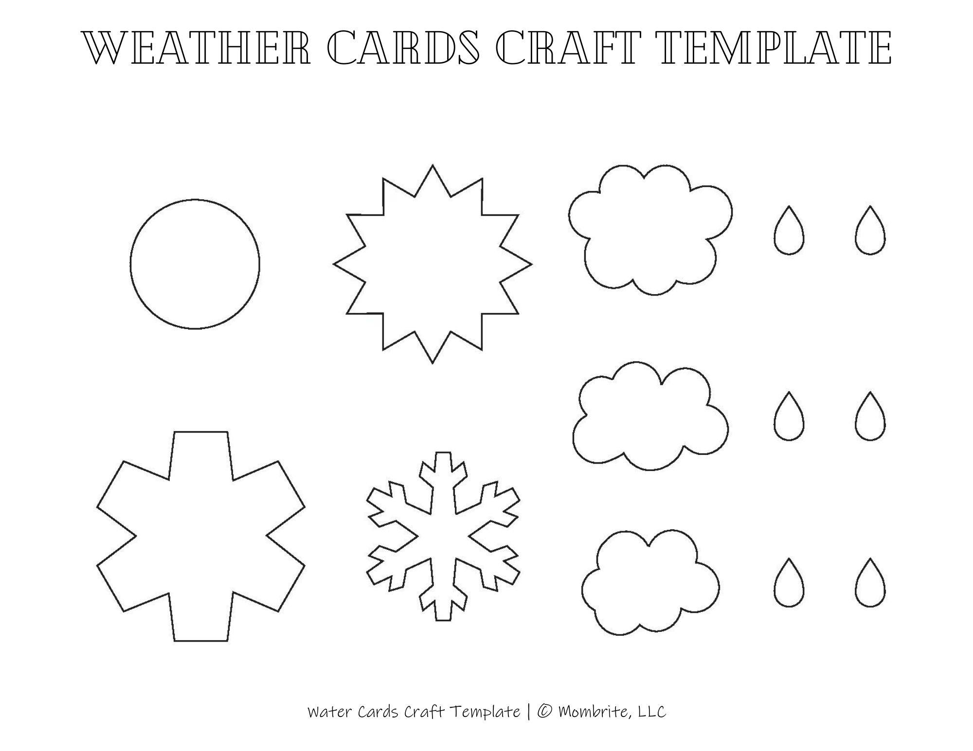 Free Weather Cards Craft Template