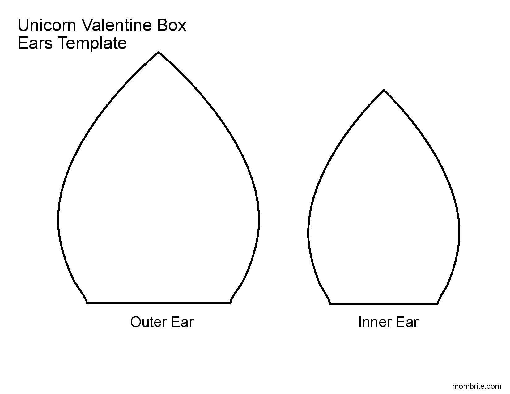 Free Unicorn Valentine Box Template
