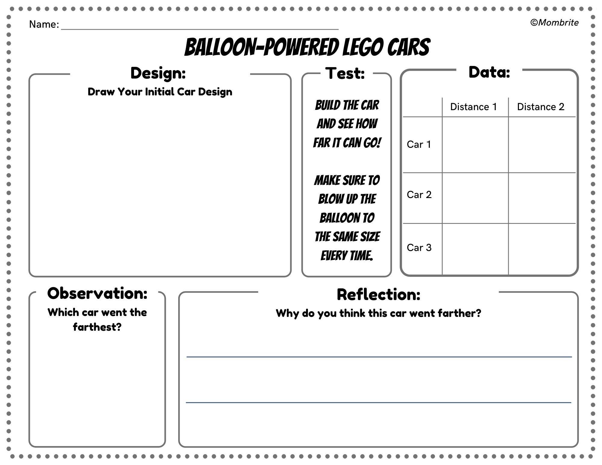 Lego balloon cart online instructions