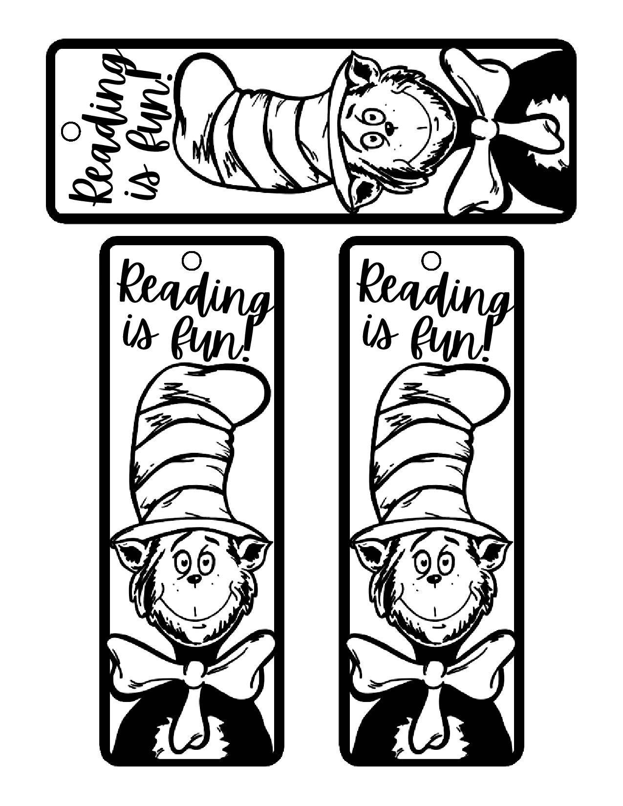 Free Printable Dr Seuss Bookmarks To Color