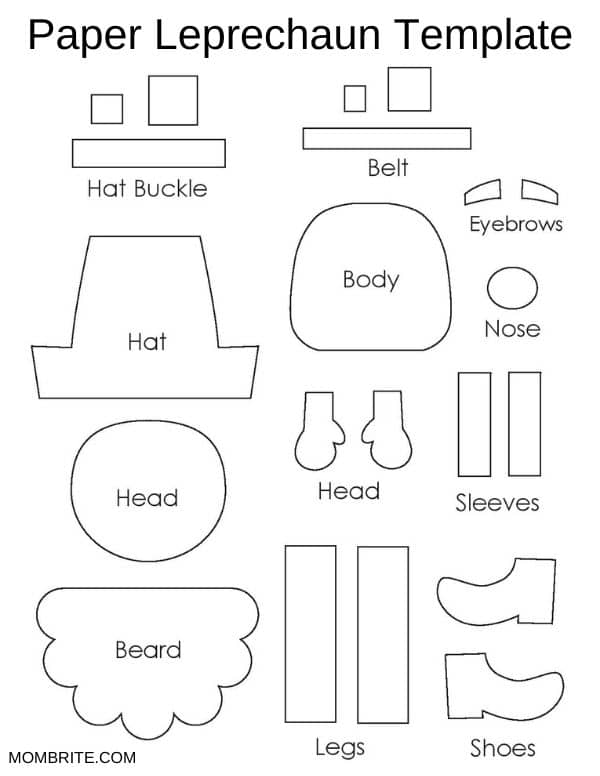 Printable Leprechaun Body Template - Printable Templates Free