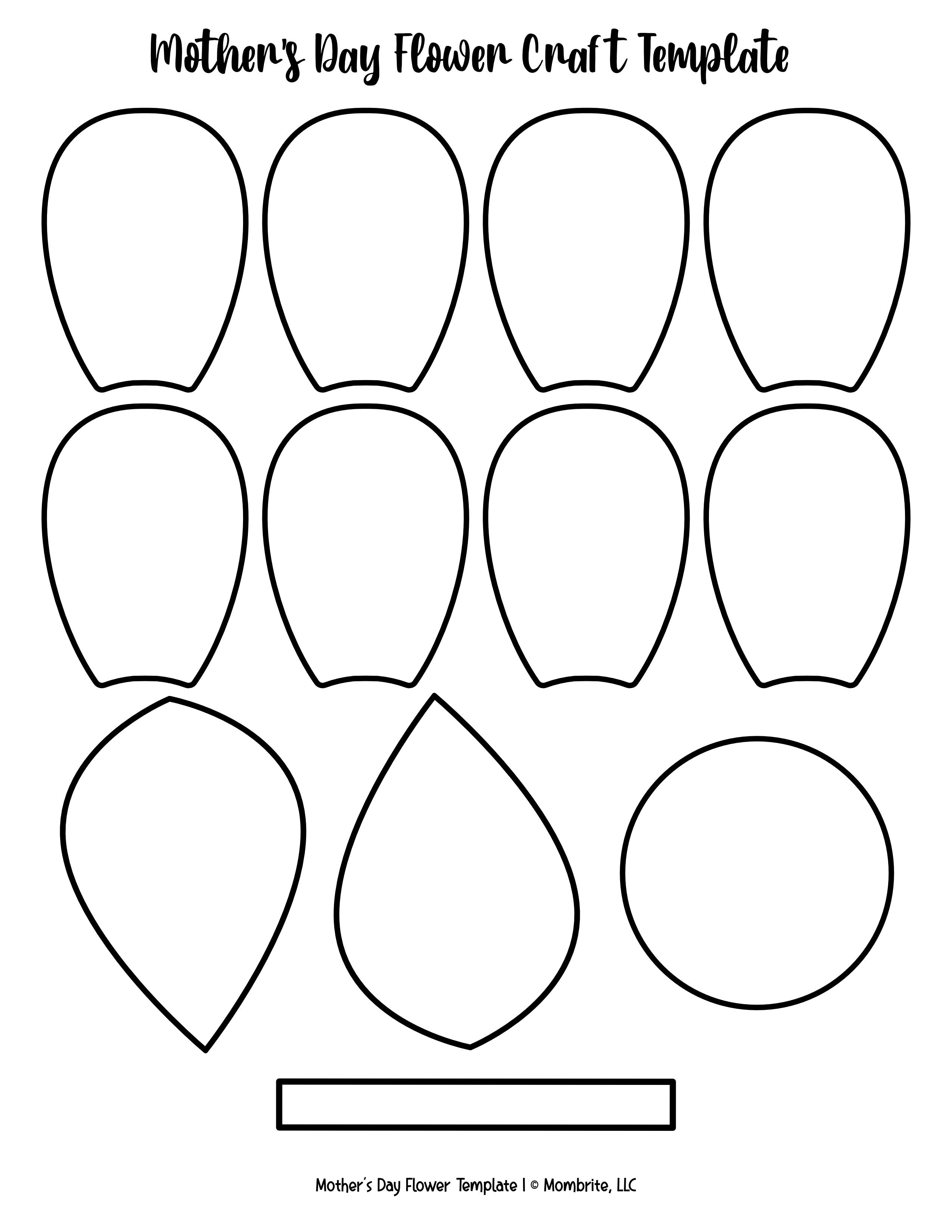 Free Mother's Day Flower Craft Template